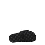 Off-White Black Leather Slippers Sandals