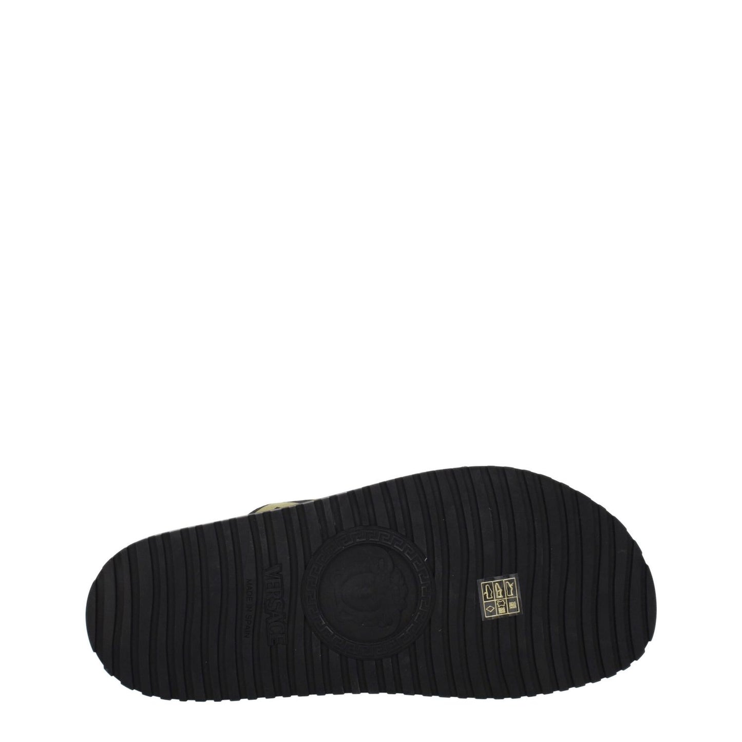 Versace Black Fabric Slippers