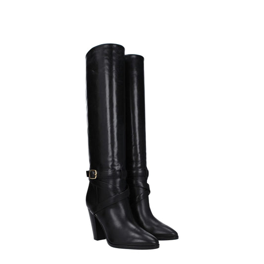 Celine Black Leather High Heel Boots CE-8547414278409-EU36/US6