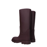 Burberry Red Cotton Rain Boots