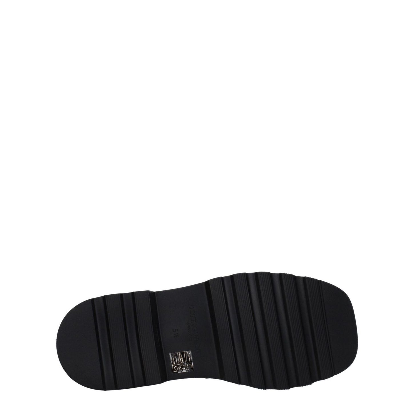 Dolce & Gabbana Black Leather Slip-On Loafers