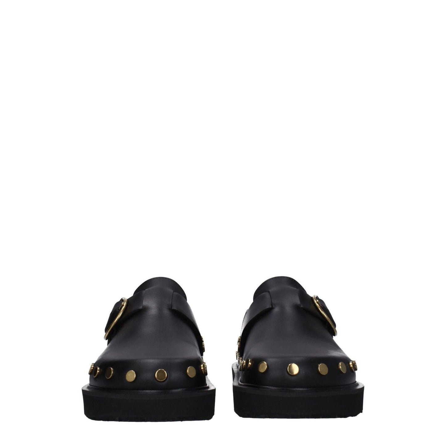 Isabel Marant Black Leather Slippers