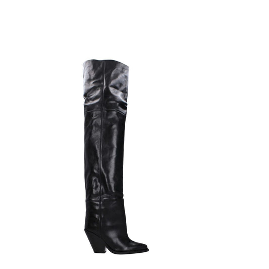 Isabel Marant Black Leather Over The Knee IS-8547451240713-EU36/US6