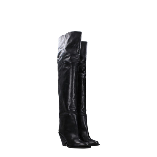Isabel Marant Black Leather Over The Knee IS-8547451240713-EU36/US6