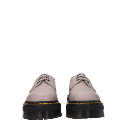 Dr. Martens Gray Leather Oxfords And Derbies