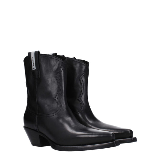 Premiata Black Leather Ankle Boots PR-8547457401097-EU36/US6