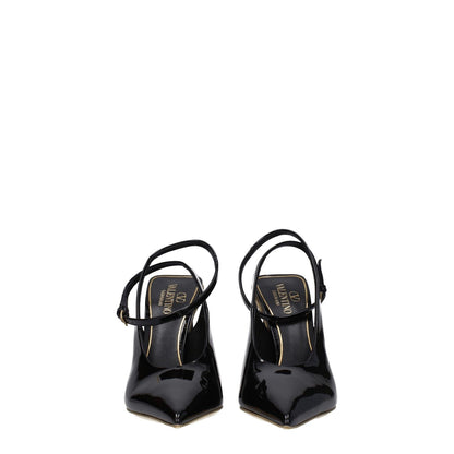 Valentino Garavani Black Leather Sandals