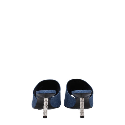 Givenchy Blue Fabric Platform Sandals