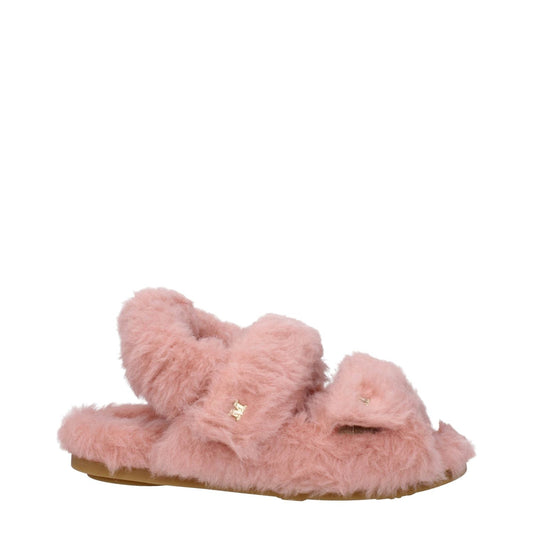 Max Mara Pink Fur Flat Sandals MA-8612644159753-EU36/US6