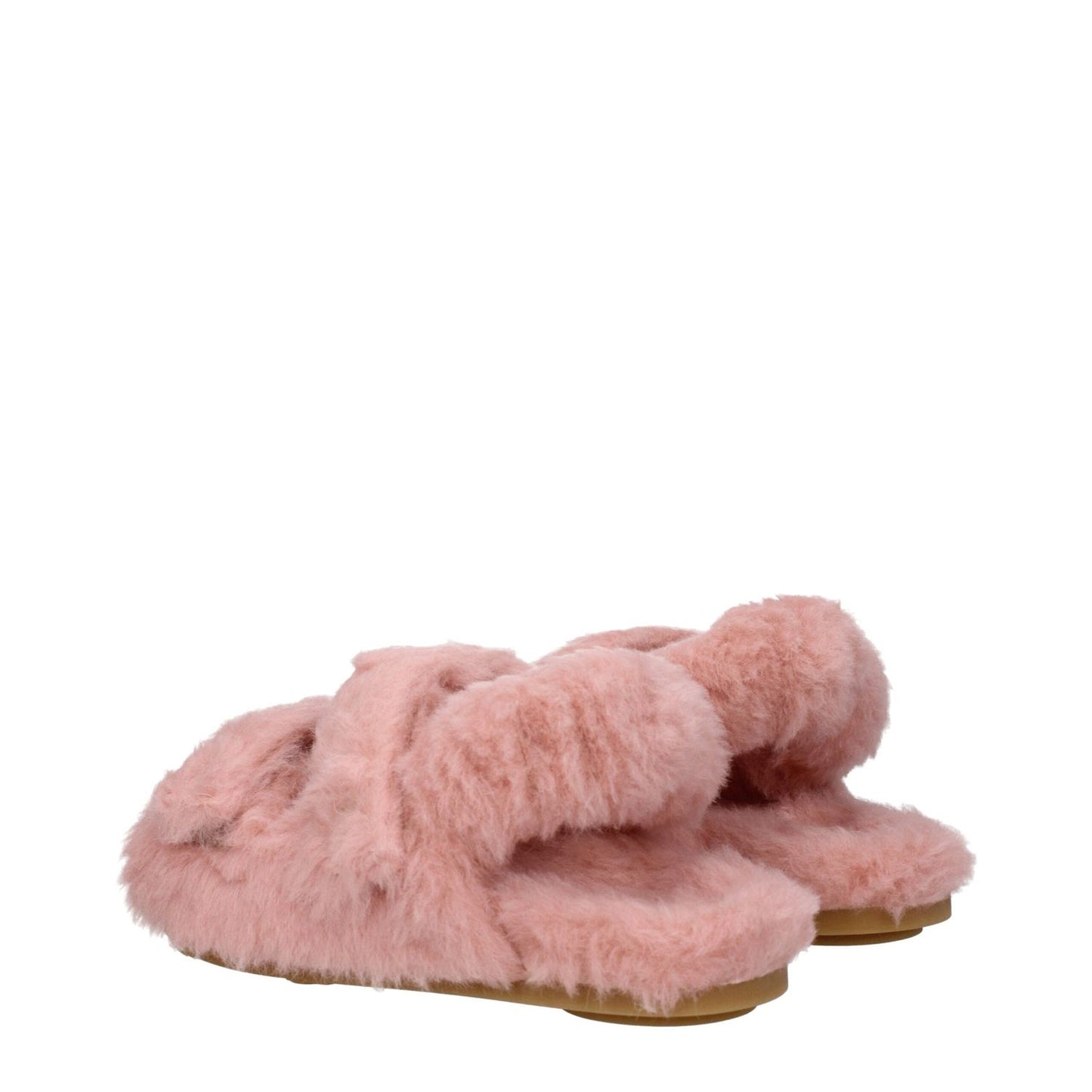 Max Mara Pink Fur Flat Sandals MA-8612644159753-EU36/US6