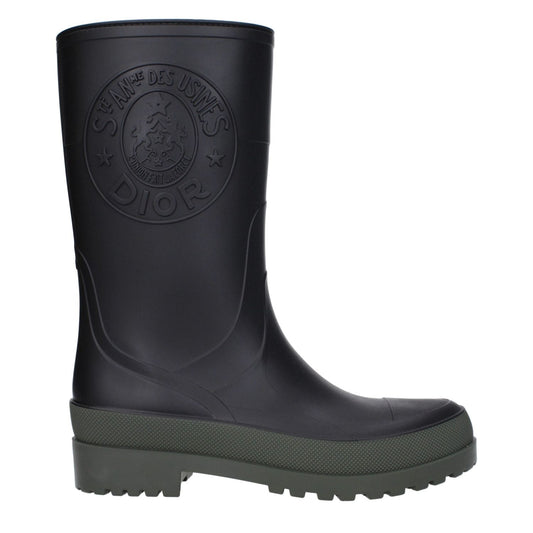 Christian Dior Black Cotton Rain Boots CH-9138544738569-EU37/US7