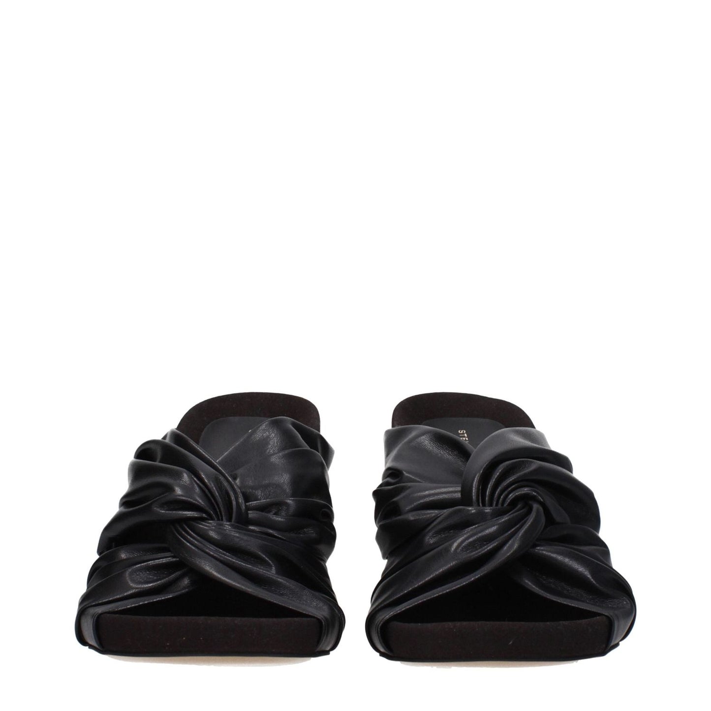 Stella McCartney Black Leather Stiletto Heels Sandals ST-9256214692105-EU36.5/US6.5