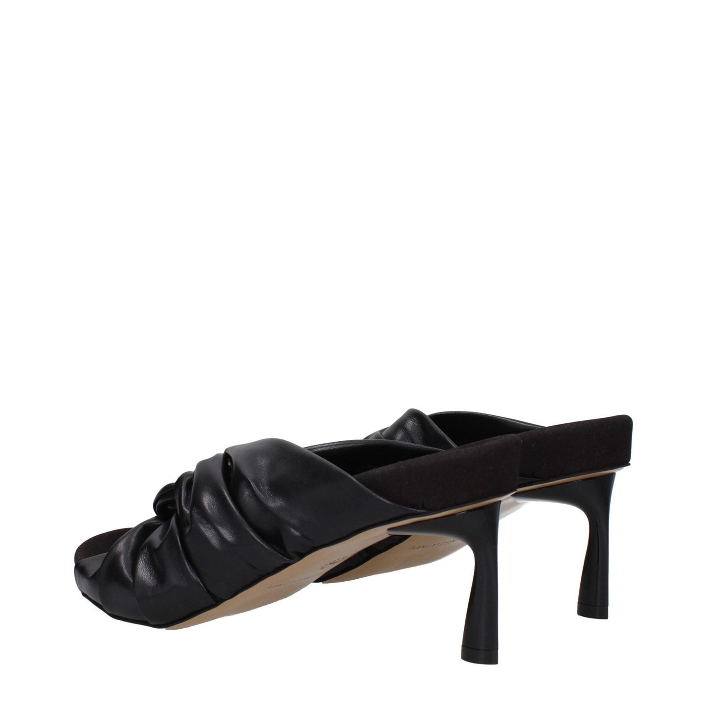 Stella McCartney Black Leather Stiletto Heels Sandals ST-9256214692105-EU36.5/US6.5