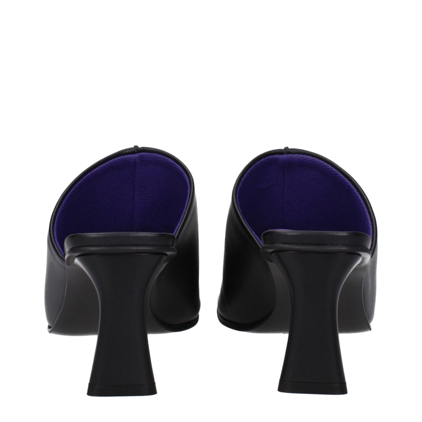 Stella McCartney Black Leather Stiletto Heel Sandals