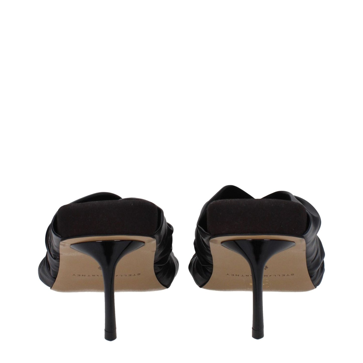 Stella McCartney Black Leather Stiletto Heels Sandals ST-9256214692105-EU36.5/US6.5