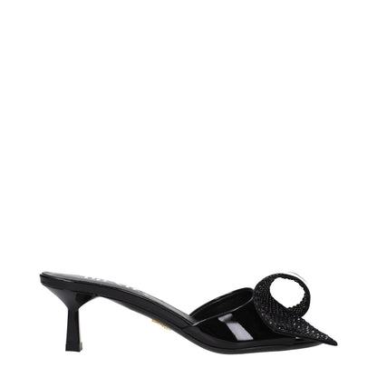 Prada Black Leather Sandals