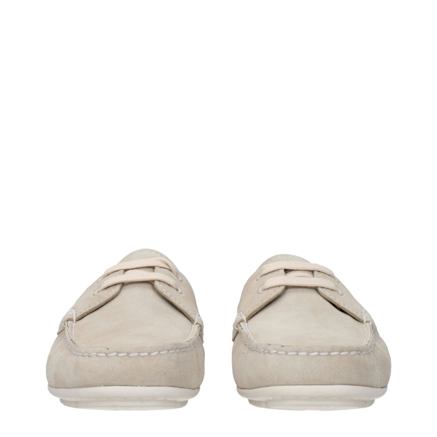 Prada Gray Leather Slip-On Loafers