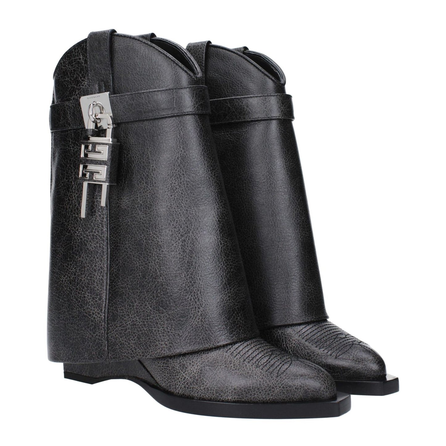 Givenchy Black Leather Ankle Boots