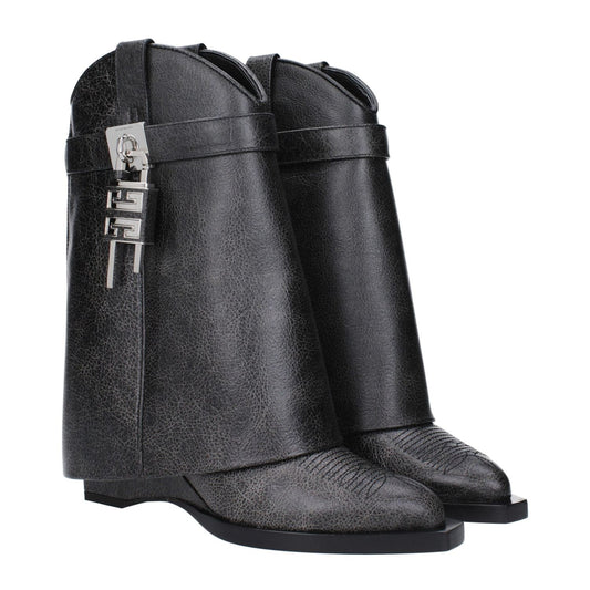 Givenchy Black Leather Ankle Boots GI-9467669872905-EU35/US5