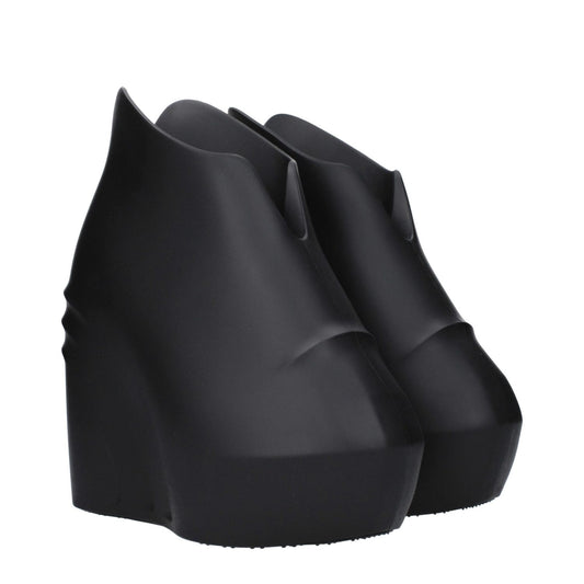 Givenchy Black Cotton Wedges Sandals