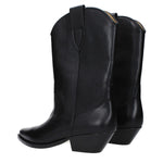 Isabel Marant Black Leather Ankle Boots IS-9490901696777-EU36/US6