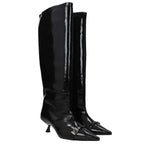 Ganni Black Leather Boots GA-10031467299081-EU37/US7
