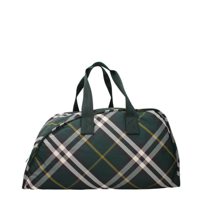 Burberry Green Fabric Luggage And Travel