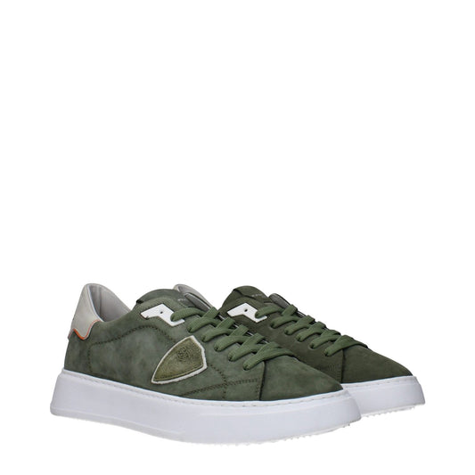 Philippe Model Green Leather Low Tops PH-15084810141961-EU42/US9