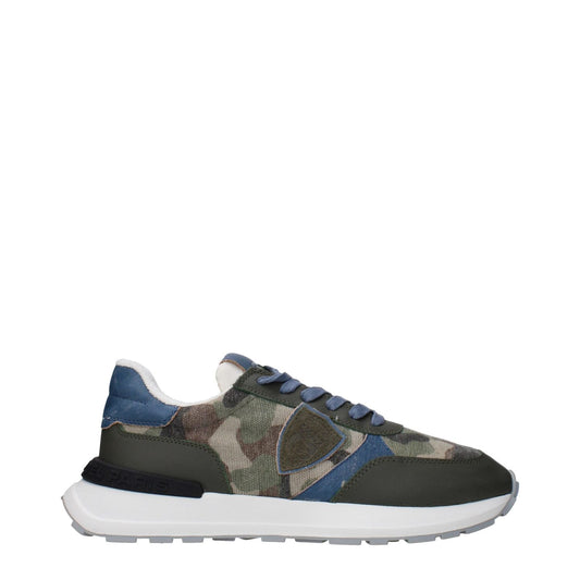 Philippe Model Green Fabric Athletic Sneakers PH-15084976308489-EU40/US7