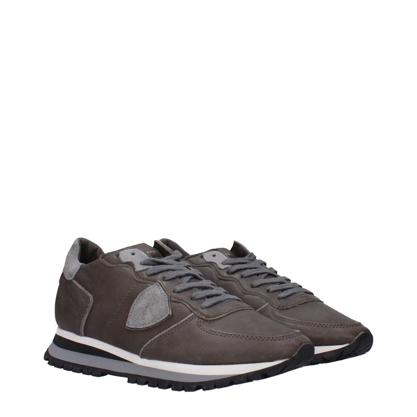 Philippe Model Gray Leather Sneakers PH-15086904836361-EU39/US6
