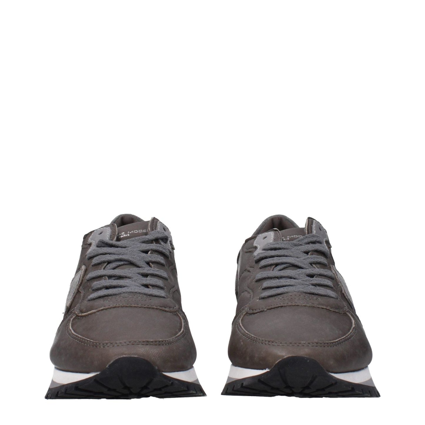 Philippe Model Gray Leather Sneakers PH-15086904836361-EU39/US6