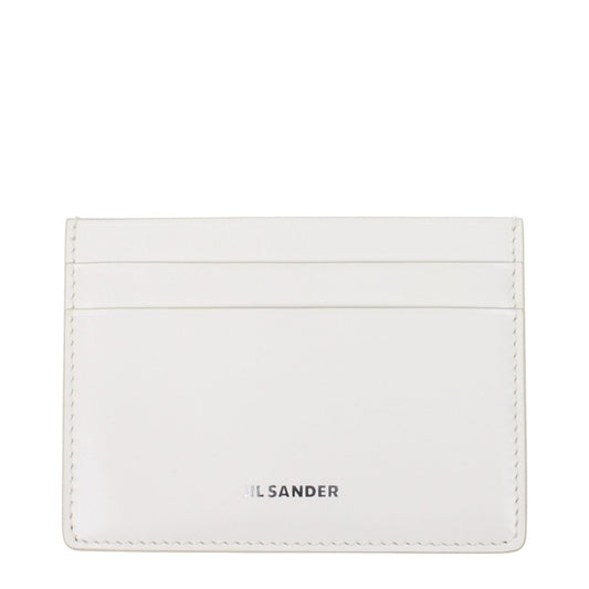 Jil Sander White Leather Cardholders