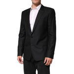 Dolce & Gabbana Black Wool Single Breasted Jacket Blazer JKT41563-52