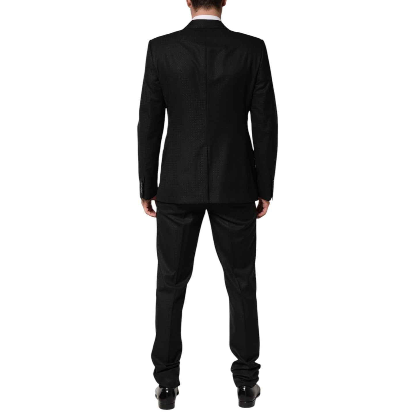 Dolce & Gabbana Black Jacquard Single Breasted 2 Piece Suit KOS2329-44