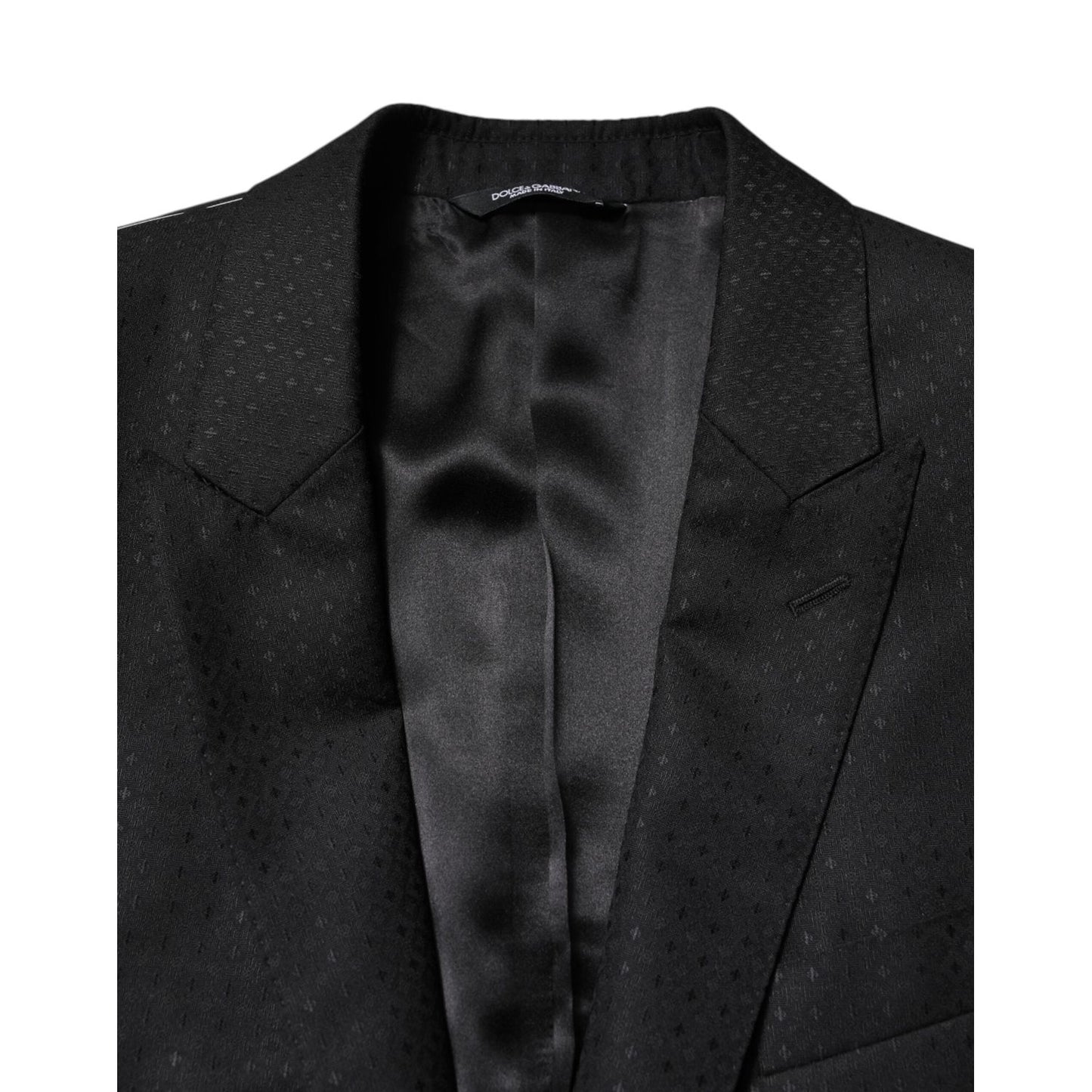 Dolce & Gabbana Black Jacquard Single Breasted 2 Piece Suit KOS2329-44
