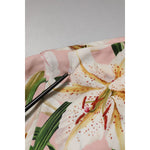 Dolce & Gabbana Pink Lily Printed Round Neck Blouse Top TSH90593-50