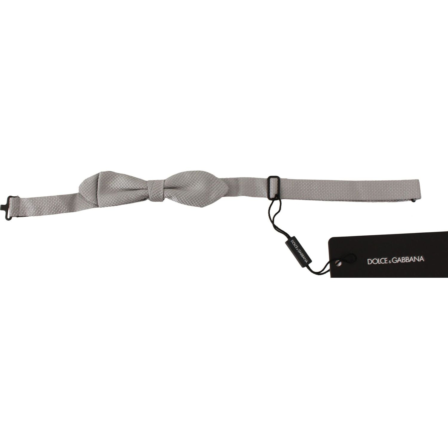 ربطة عنق أنيقة من الحرير باللون الرمادي من دولتشي آند غابانا