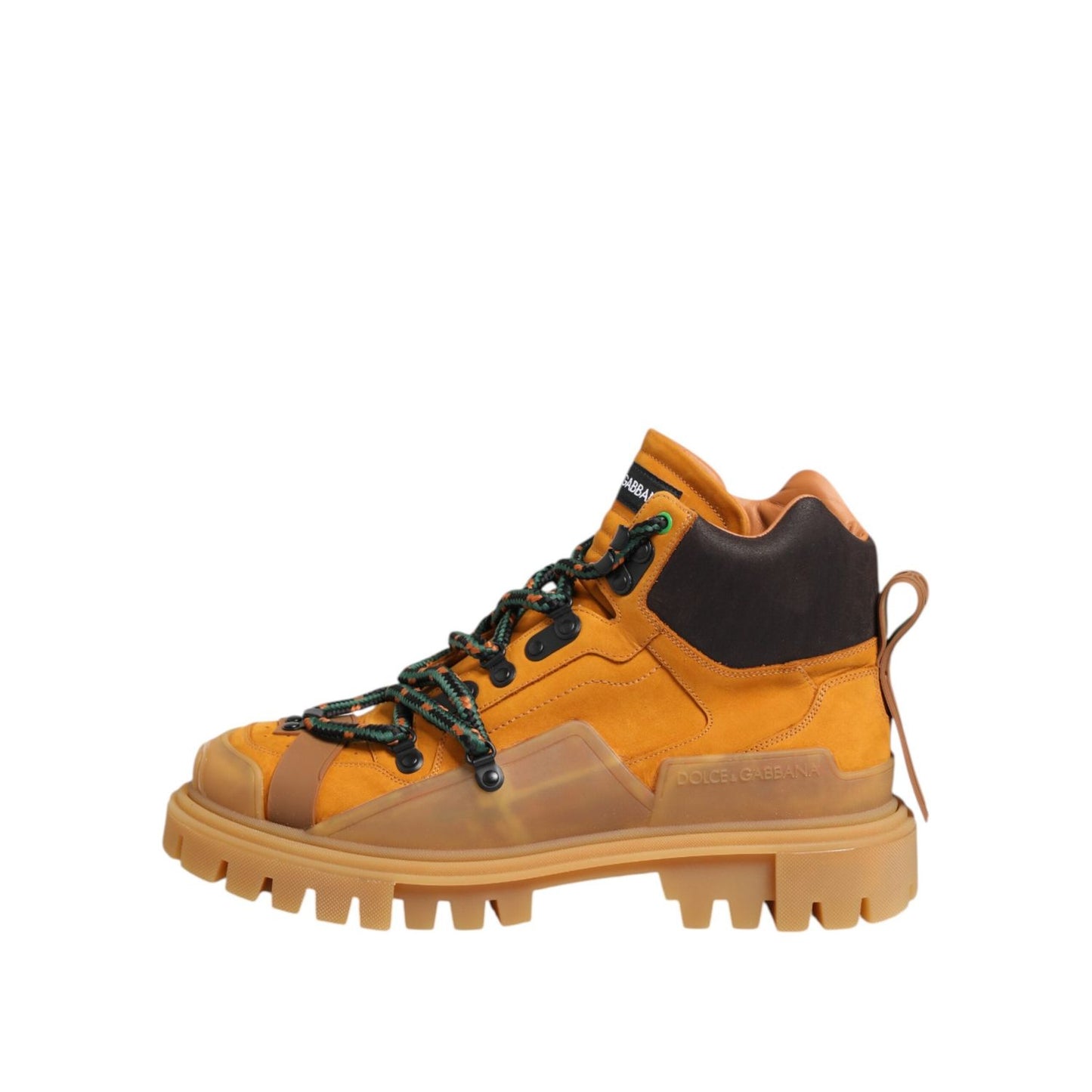 Dolce & Gabbana Orange Lace Up Trekking Ankle Boots Shoes MV7695-46