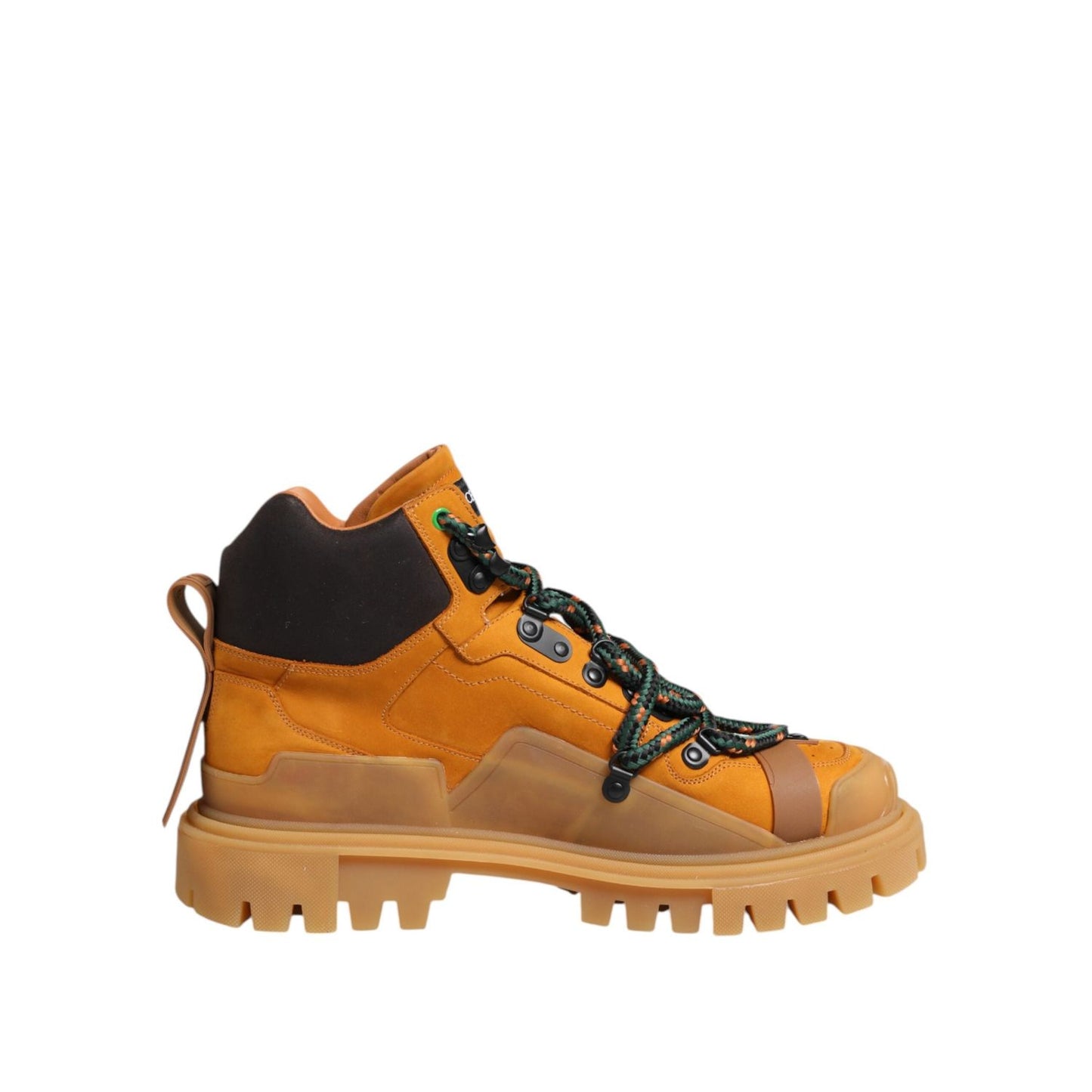 Dolce & Gabbana Orange Lace Up Trekking Ankle Boots Shoes MV7695-46
