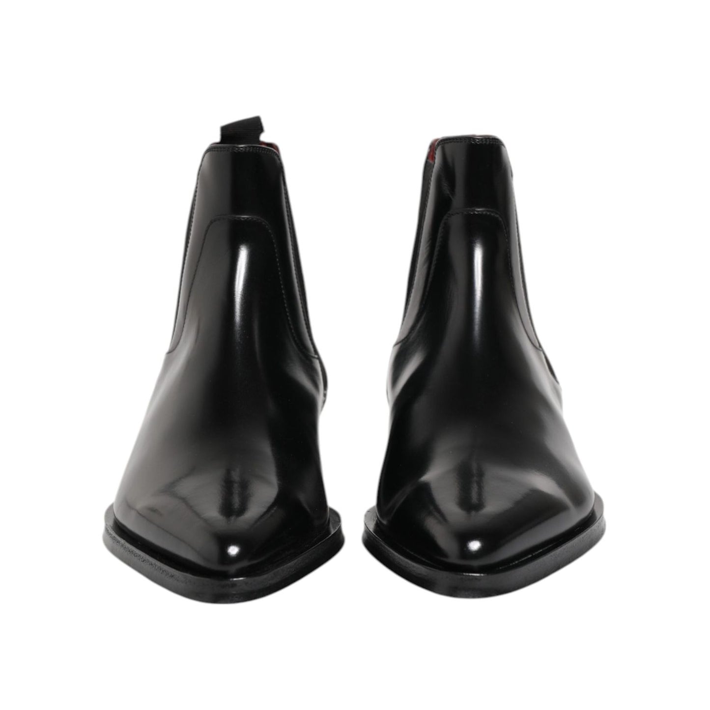 Dolce & Gabbana Black Leather MILLENIALS Mid Calf Boots Shoes MV7678-40