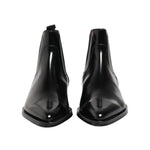 Dolce & Gabbana Black Leather MILLENIALS Mid Calf Boots Shoes MV7678-40