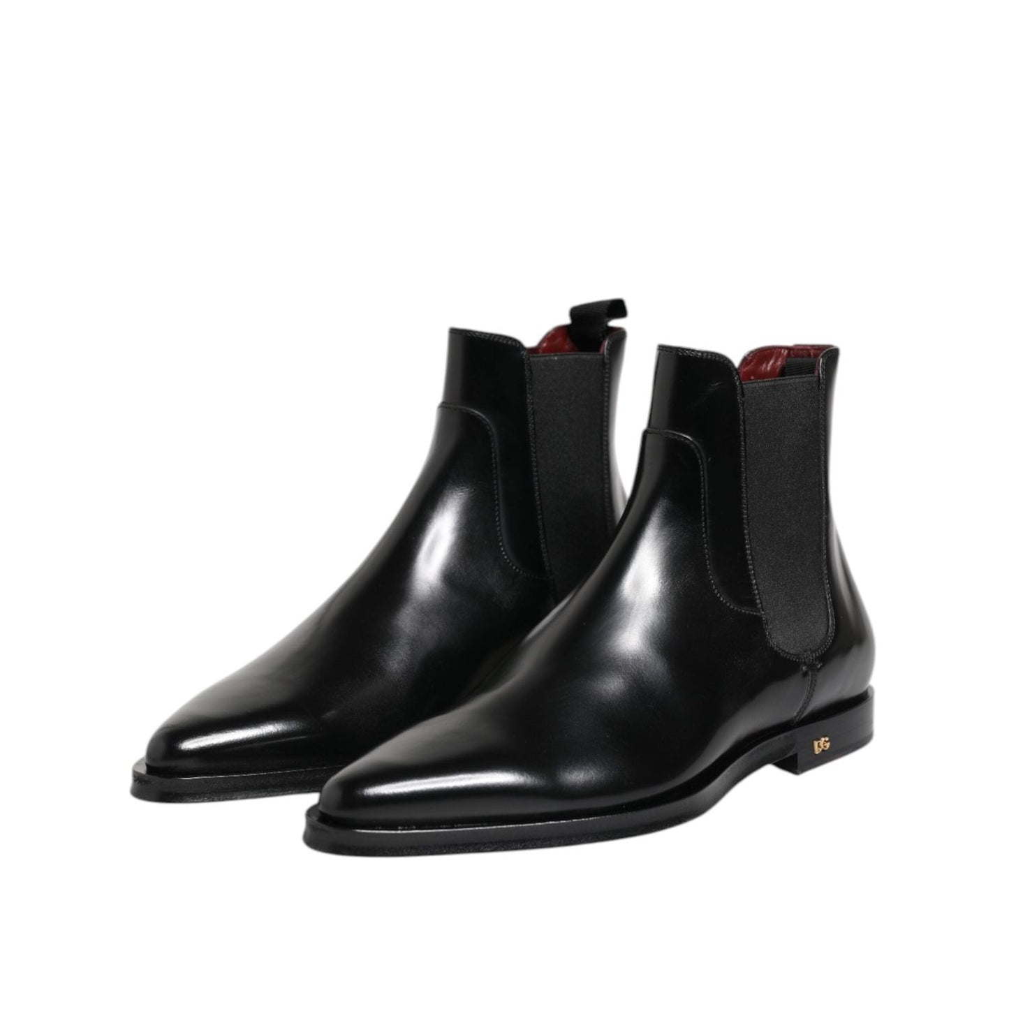 Dolce & Gabbana Black Leather MILLENIALS Mid Calf Boots Shoes MV7678-40