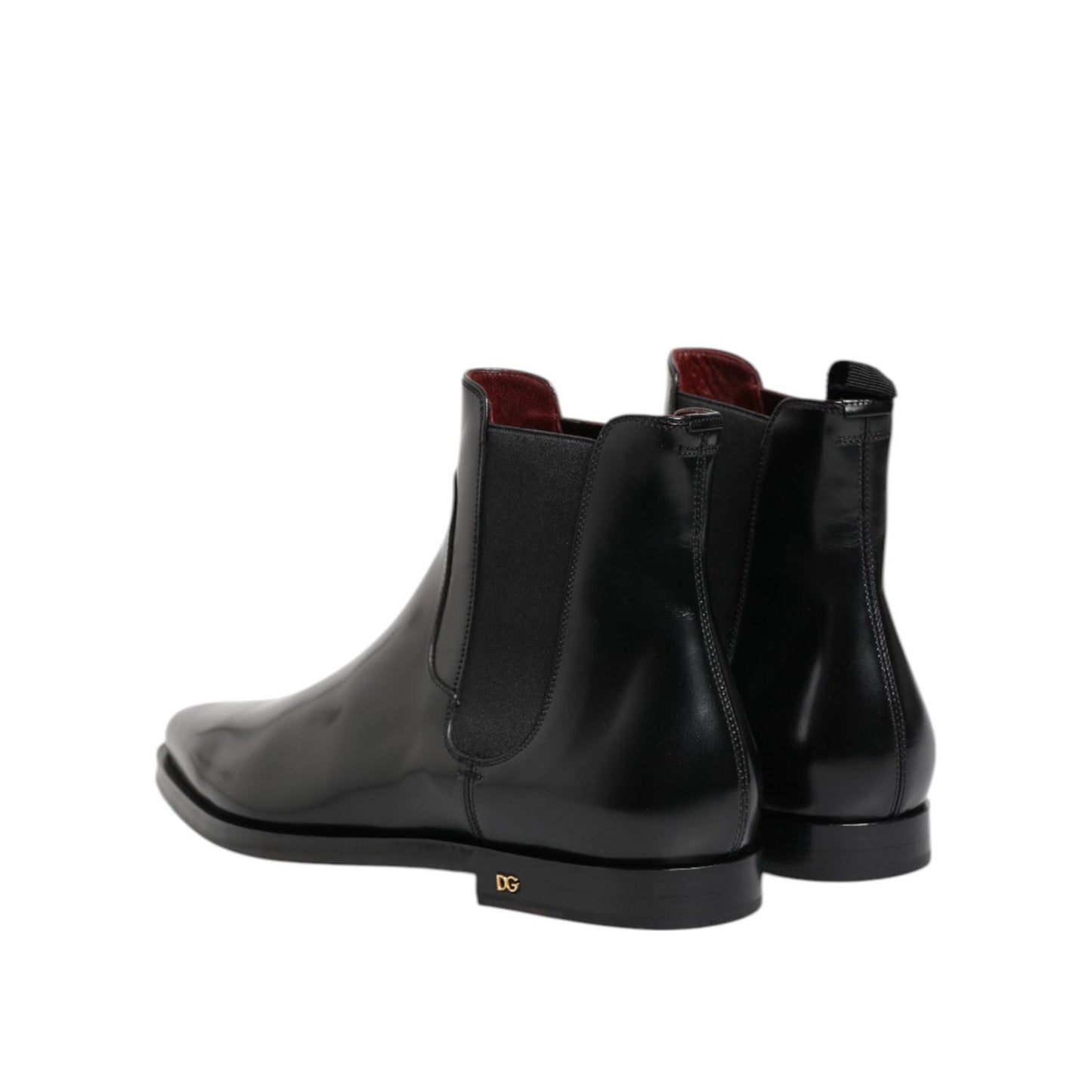 Dolce & Gabbana Black Leather MILLENIALS Mid Calf Boots Shoes MV7678-40