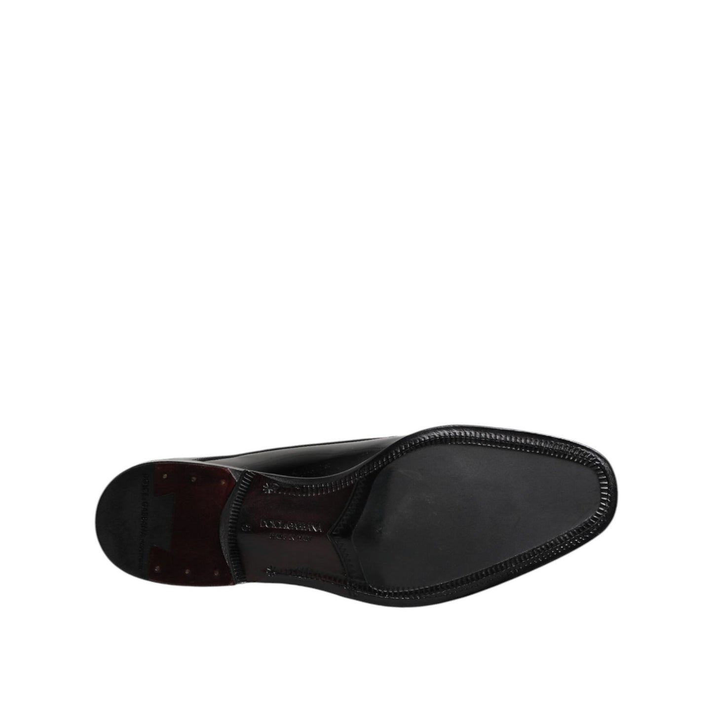 Dolce & Gabbana Black Leather Lace Up Men Derby Formal Shoes