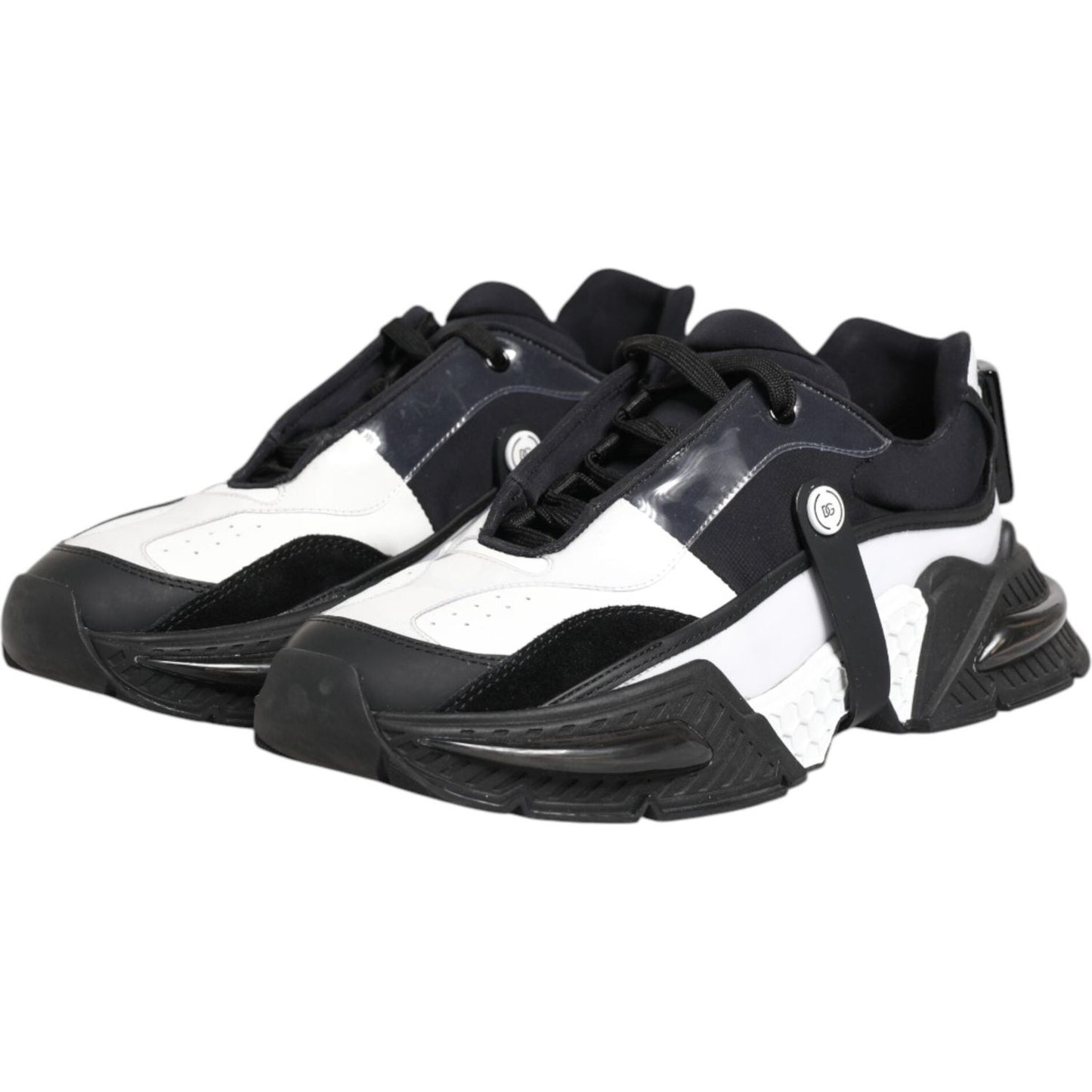 Dolce & Gabbana White Black Logo Airmaster Sneakers Shoes MV6540-43