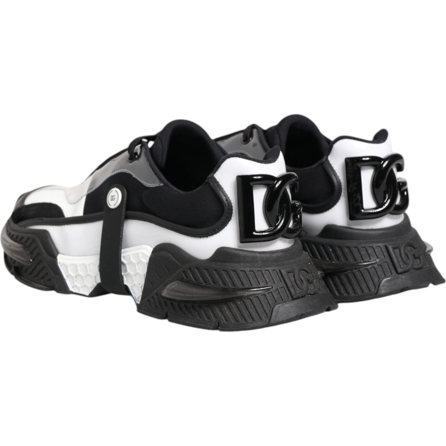 Dolce & Gabbana White Black Logo Airmaster Sneakers Shoes MV6540-43