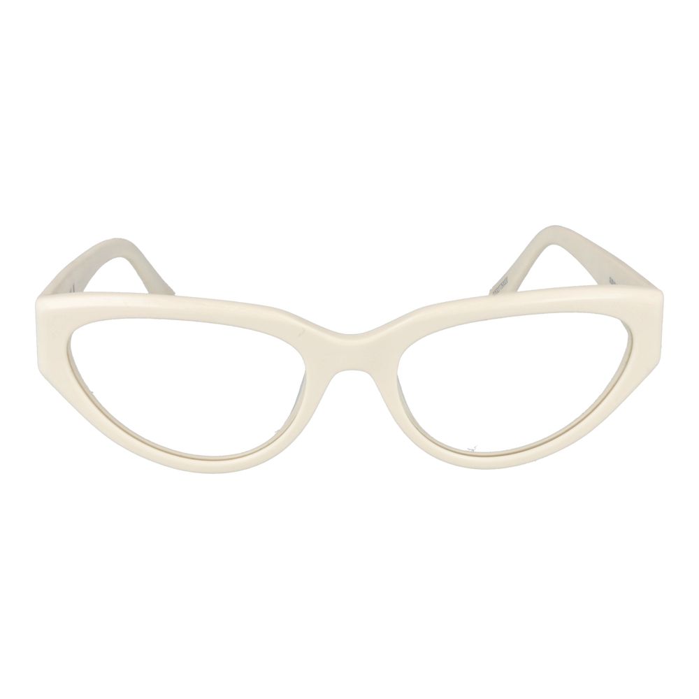 Guess White Women Glasses Frame, full-rim acetate cat eye style with demo lenses, size 53-18-145, includes branded case.