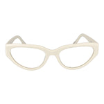 Guess White Women Glasses Frame, full-rim acetate cat eye style with demo lenses, size 53-18-145, includes branded case.