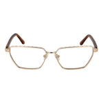 Guess Gold Women Glasses Frame metal full-rim butterfly style with demo lenses in branded case, spring hinge, temples 140mm.