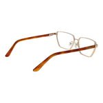 Guess Gold Women Glasses Frame, metal full-rim style, butterfly shape, includes branded case.
